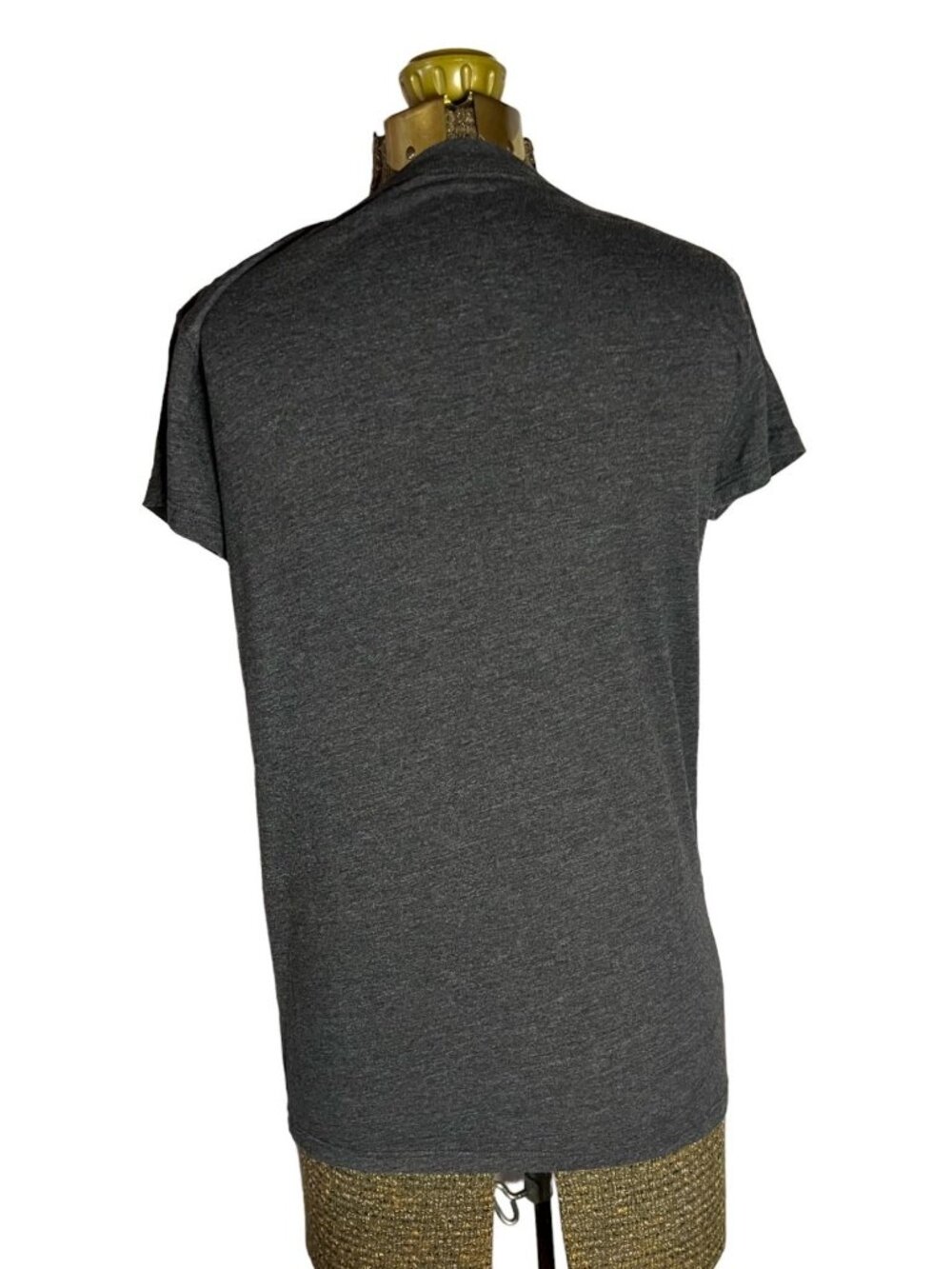 Ohio State Buckeyes Womens T-Shirt L J. America Gray Red Short Sleeve - Picture 3 of 6
